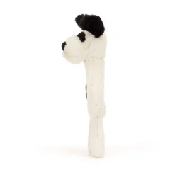 Bashful Black & Cream Puppy Ring Rattle