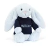 Bashful Blue Bunny with Personalised Navy Jumper