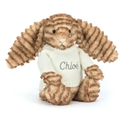 Bashful Luxe Bunny Juniper with Personalised Cream Jumper