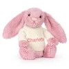 Bashful Tulip Pink Bunny with Personalised Cream Jumper