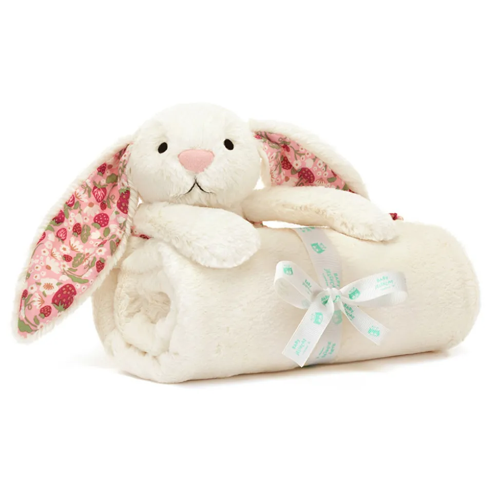 Blossom Cream Bunny 'Berry' Blankie