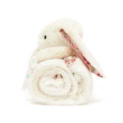 Blossom Cream Bunny 'Berry' Blankie
