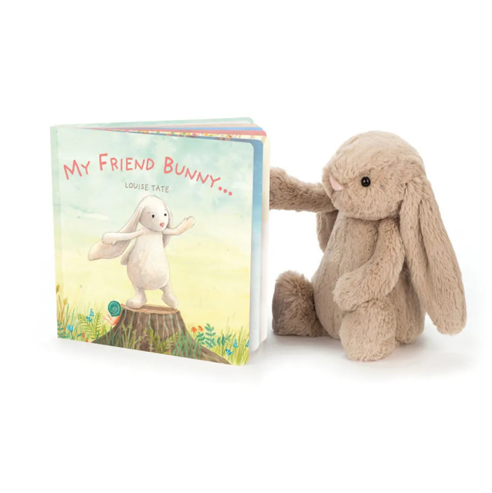 My Friend Bunny Book and Bashful Beige Bunny Medium